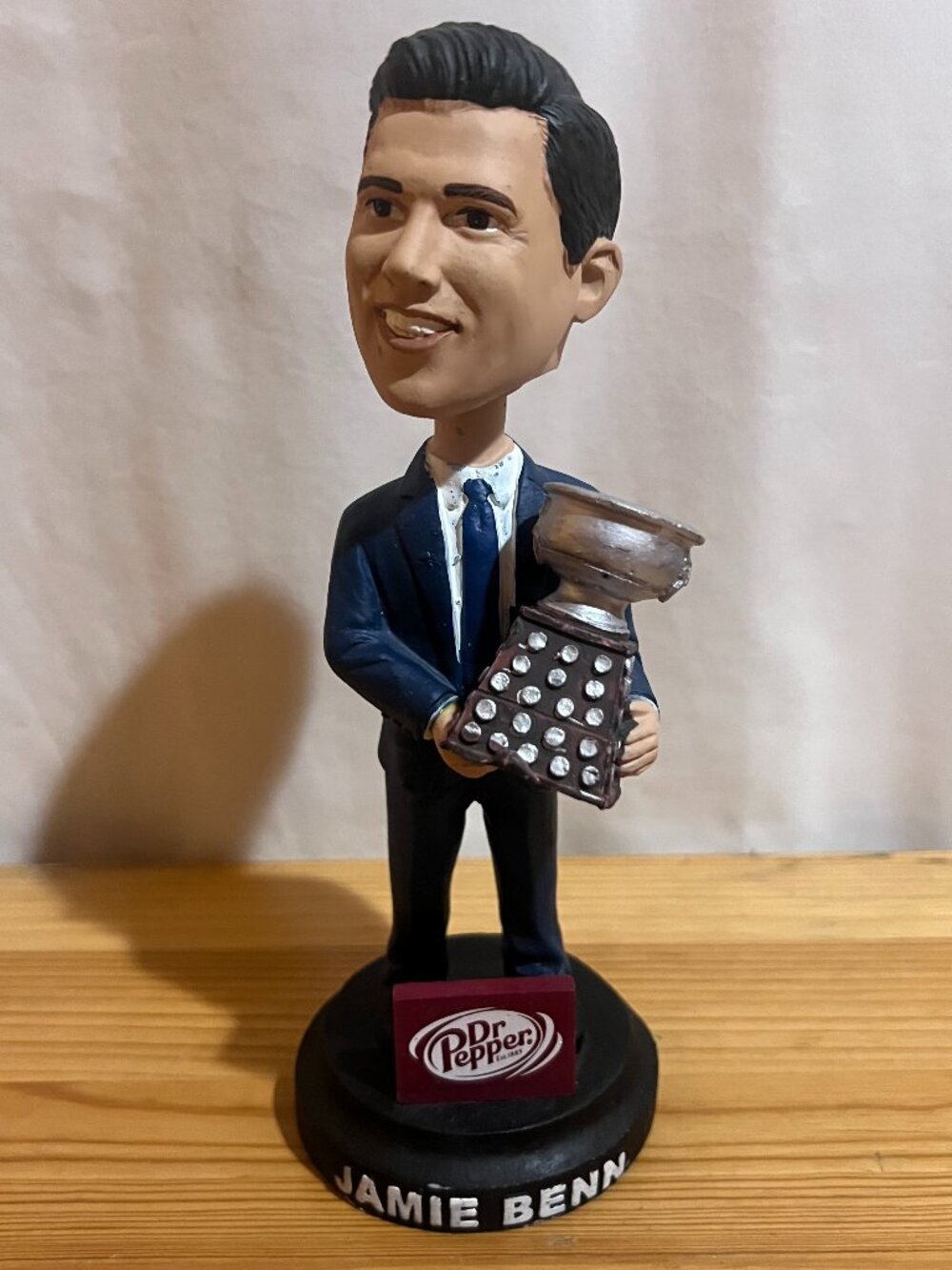 Jamie Benn Bobblehead 2014-2015 Art Ross Trophy Dallas Stars Used Good Condition